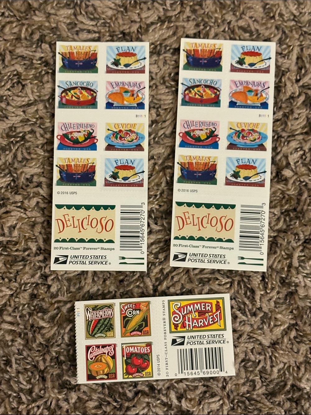 USPS Delicioso Mexican Food and Fruit Forever Stamps 51 count New